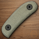 ESEE Candiru Handles Scales With Mounting Hardware Green Canvas Micarta One Piece Construction CANHDLCNV