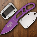 ESEE Candiru Kit Fixed Knife 2" Purple Powder Coated 1095HC Steel Drop Point Blade One Piece Skeletonized Construction CANPURPKIT