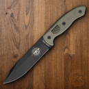 ESEE Combat Fixed Knife 5.88" Black Powder Coated 1095HC Steel Blade Canvas Micarta Handle CM6