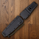ESEE Combat Fixed Knife 5.88" Black Powder Coated 1095HC Steel Blade Canvas Micarta Handle CM6