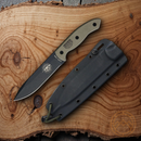 ESEE CM6 Combat Fixed Knife 5.88" 1095HC Steel Full Tang Blade Micarta Handle