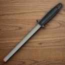 EZE-LAP Oval Sharpener With 10" Diamond Coated Rod Black Plastic Handle D10