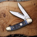 Frost Cutlery Hunter Pocket Knife Stainless Steel Blades Blue Jigged Bone Handle