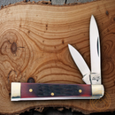 Frost Cutlery Baby Doc Pocket Knife Stainless Steel Blades Red Pick Bone Handle