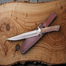 Frost Cutlery Buffalo Spirit Bowie Fixed Knife 7.5" Stainless Blade Wood Handle