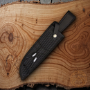 Fox-N-Hound Fixed Knife 11" Stainless Steel Bowie Blade Black Pakkawood Handle
