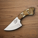 Fox-N-Hound Fixed Knife 3.12" Stainless Steel Full Tang Blade Stag / Wood Handle