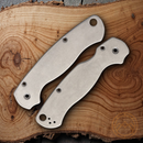 Flytanium Stonewashed Titanium Handle Scales For The Spyderco Paramilitary Knife
