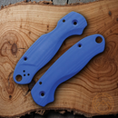 Flytanium Lotus Blue Lapis G-10 Scales For Customizing Spyderco Para 3 Knife