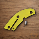 Flytanium Yellow-Finish Ultem Backspacer For Customizing Spyderco Delica Knife