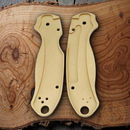Flytanium Scales Antique Stonewash Finish Brass Construction Made To Fit Spyderco Para3