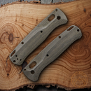 Flytanium Crossfade Fits Benchmade Bugout Scales Green Canvas Micarta Construction