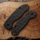 Flytanium Para3 Raindrop CF Scales For Spyderco Classic Raindrop Carbon Fiber