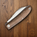 Fox Livri Slip Joint Folding Knife 2.88" M390 Steel Blade Ziricote Wood Handle