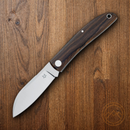 Fox Livri Slip Joint Folding Knife 2.88" M390 Steel Blade Ziricote Wood Handle