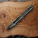 Fox Linerlock Folding Knife 3" Bohler N690 Steel Blade Green Micarta Handle