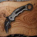 Fox Linerlock Folding Knife 3" Bohler N690 Steel Blade Green Micarta Handle