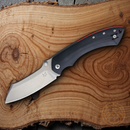 Fox Max Rom Pelican Liner Folding Knife 3.5" N690 Steel Blade Black G10 Handle