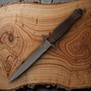 Fox Fairbairn Skyes Fixed Knife 6.63" N690 Steel Blade Sculpted Walnut/Wood Handle