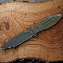 Fox Mars Sputnik Fixed Knife 5.5" Bohler N690 Steel Blade Green Forprene Handle