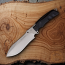 Fox Rimor Fixed Knife 6.88" Stonewash Finish Bohler N690 Steel Blade Black FRN Handle