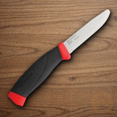 MORA Companion F fixed knife 3.7/8" Stainless Steel Blade Black/Orange Rubberized Handle