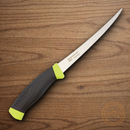 MORA Fishing Kitchen knife 6" Stainless Steel Blade Black/Green Rubberized Handle