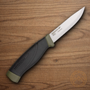 MORA Companion fixed knife 4" Carbon Steel Blade Black/Gray Rubberized Handle