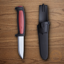 MORA Pro C fixed knife 3.5/8" Carbon Steel Blade Red/Gray Rubberized Handle