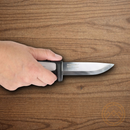 MORA Robust fixed knife 3.5" Carbon Steel Blade Gray Polypropylene Handle