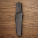 MORA Chisel fixed knife 2.7/8" Carbon Steel Blade Green/Gray Polypropylene/Rubberized Handle