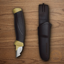 MORA Electrician fixed knife 1.1/4" Carbon Steel Blade Gray/Yellow Polypropylene/Rubberized Handle