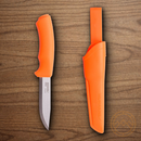 MORA Bushcraft fixed knife 4.1/8" Stainless Steel Blade Orange Rubber Handle