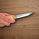 MORA Woodcarving Fixed knife 3.38" Carbon Steel Blade Birch Wood Handle