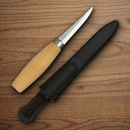 MORA Woodcarving Fixed knife 3.38" Carbon Steel Blade Birch Wood Handle