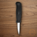 MORA Woodcarving Fixed knife 3" Stainless Steel Blade  Black Polypropylene Handle