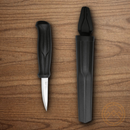 MORA Woodcarving Fixed knife 3" Stainless Steel Blade  Black Polypropylene Handle