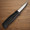 MORA Woodcarving Fixed knife 3" Stainless Steel Blade  Black Polypropylene Handle