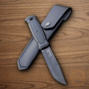 Mora Garberg Fixed Knife 4.13" Carbon Steel Blade Black Synthetic Handle
