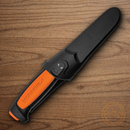 Mora Basic 546 Fixed Knife 3.5" Stainless Steel Blade Black/Orange Synthetic Handle