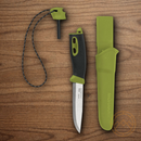 Mora Companion Fixed Knife 4" Stainless Steel Blade Black/Green Polymer Handle