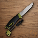 Mora Companion Fixed Knife 4" Stainless Steel Blade Black/Green Polymer Handle