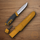 Mora Companion Fixed Knife 4" Stainless Steel Blade Yellow Polypropylene Handle