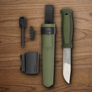 Mora Kansbol w Fixed Knife 4.25" Stainless Steel Blade  Green Polymer Handle