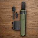 Mora Kansbol w Fixed Knife 4.25" Stainless Steel Blade  Green Polymer Handle