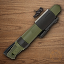Mora Kansbol w Fixed Knife 4.25" Stainless Steel Blade  Green Polymer Handle