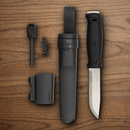 Mora Garberg w Fixed Knife 4.25" Stainless Steel Blade Black Polymer Handle