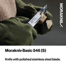 Mora Basic 546 Fixed Knife 3.5" Stainless Steel Blade Blue/Gray Polypropylene Handle