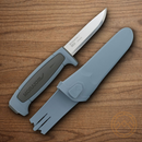 Mora Basic 546 Fixed Knife 3.5" Stainless Steel Blade Blue/Gray Polypropylene Handle