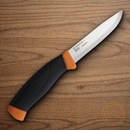 Mora Companion Fixed Knife 4" Stainless Steel Blade Black/Orange Polymer Handle
